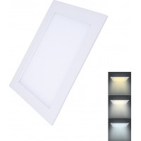 LED mini panel CCT, podhledový, 18W, 1530lm, 3000K, 4000K, 6000K, čtvercový