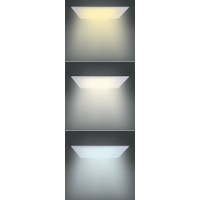 LED mini panel CCT, podhledový, 18W, 1530lm, 3000K, 4000K, 6000K, čtvercový