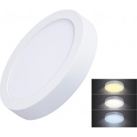 LED mini panel CCT, přisazený, 12W, 900lm, 3000K, 4000K, 6000K, kulatý