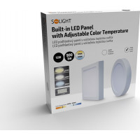 LED mini panel CCT, přisazený, 12W, 900lm, 3000K, 4000K, 6000K, kulatý