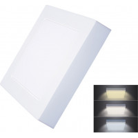 LED mini panel CCT, přisazený, 12W, 900lm, 3000K, 4000K, 6000K, čtvercový