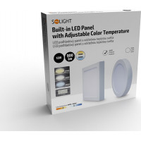 LED mini panel CCT, přisazený, 12W, 900lm, 3000K, 4000K, 6000K, čtvercový