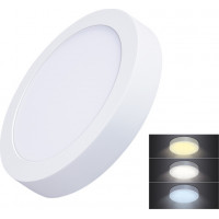 LED mini panel CCT, přisazený, 18W, 1530lm, 3000K, 4000K, 6000K, kulatý