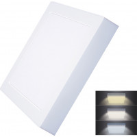 LED mini panel CCT, přisazený, 18W, 1530lm, 3000K, 4000K, 6000K, čtvercový