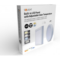 LED mini panel CCT, přisazený, 24W, 1800lm, 3000K, 4000K, 6000K, kulatý