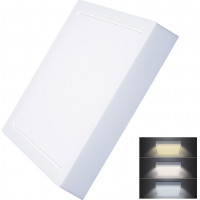 LED mini panel CCT, přisazený, 24W, 1800lm, 3000K, 4000K, 6000K, čtvercový