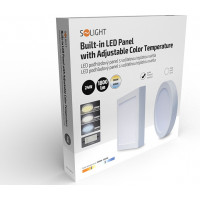 LED mini panel CCT, přisazený, 24W, 1800lm, 3000K, 4000K, 6000K, čtvercový