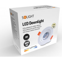 LED podhledové světlo bodové, 5W, 400lm, 4000K, kulaté, bílé