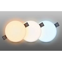LED podhledové svítidlo CCT, IP44, 8W, 720lm, 3000K, 4000K, 6000K, kulatý