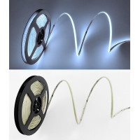 LED COB světelný pás 5m, 10W/m, 1000lm/m, CRi90, IP44, studená bílá