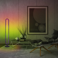 LED smart stojací lampa Rainbow, oválná, wifi, RGB, CCT, 105cm