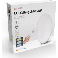 LED stropní světlo Star, kulaté, 24W, 2400lm, dálkové ovládání, 37cm