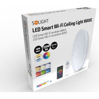 LED smart stropní světlo Wave, 30W, 2300lm, wifi, RGB + CCT, dálkové ovládání