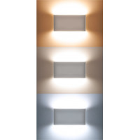 LED venkovní nástěnné osvětlení Modena, 12W, 680lm, 120°, černá