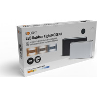 LED venkovní nástěnné osvětlení Modena, 12W, 680lm, 120°, černá