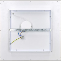 LED stropní osvětlení s dálkovým ovládáním, čtvercové, dekor dřeva, 3000lm, 40W, 45x45cm