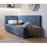 Čalouněná postel COIMBRA III - 200x90 cm - modrá