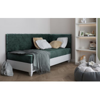 Čalouněná postel LAGOS III - 200x90 cm - zelená