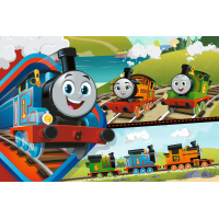 TREFL Oboustranné puzzle Mašinka Tomáš s přáteli SUPER MAXI 24 dílků