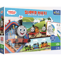 TREFL Oboustranné puzzle Mašinka Tomáš s přáteli SUPER MAXI 24 dílků