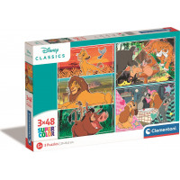 CLEMENTONI Puzzle Disney: Zvířátka 3x48 dílků