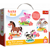 TREFL Baby puzzle Na farmě 4v1 (2,3,4,5 dílků)