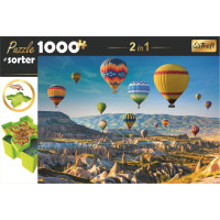 TREFL Puzzle s třídičem 2v1 Balóny nad Kapadokií 1000 dílků