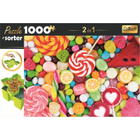 TREFL Puzzle s třídičem 2v1 Sladkosti 1000 dílků