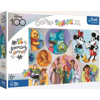 TREFL Puzzle Super Shape XL Disneyho barevný svět 160 dílků
