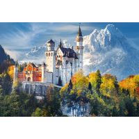 TREFL Sada 2v1 puzzle Zámek Neuschwanstein na podzim 1500 dílků s lepidlem