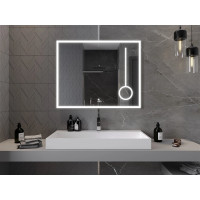 Obdélníkové zrcadlo MEXEN KALA 100x80 cm - s LED podsvícením, zvětšovací lupou a vyhříváním, 9820-100-080-611-00