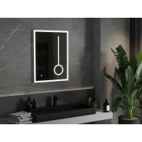 Obdélníkové zrcadlo MEXEN KALA 60x80 cm - s LED podsvícením, zvětšovací lupou a vyhříváním, 9820-060-080-611-00