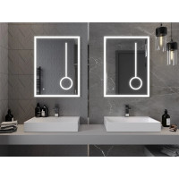 Obdélníkové zrcadlo MEXEN KALA 60x80 cm - s LED podsvícením, zvětšovací lupou a vyhříváním, 9820-060-080-611-00