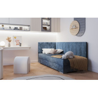 Čalouněná postel COIMBRA III - 200x90 cm - modrá