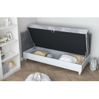 Čalouněná postel LAGOS II - 200x90 cm - šedá