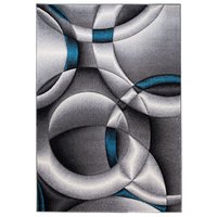 Moderní kusový koberec MATRA šedo-modrý J386C