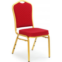 Banketová židle PRAG - červená/zlatá