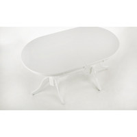Jídelní stůl ALBERTO - 150(190)x90x77 cm - rozkládací - bílý