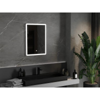 Obdélníkové zrcadlo MEXEN NAVIA 50x70 cm - s LED podsvícením a vyhříváním, 9803-050-070-611-00