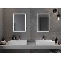 Obdélníkové zrcadlo MEXEN NAVIA 50x70 cm - s LED podsvícením a vyhříváním, 9803-050-070-611-00