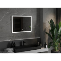 Obdélníkové zrcadlo MEXEN NAVIA 80x60 cm - s LED podsvícením a vyhříváním, 9803-080-060-611-00