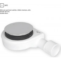 Čtvercová sprchová vanička - litý mramor