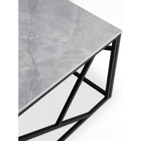 Konferenční stolek VERSO 2 - šedý mramor/černý
