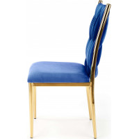 Jídelní židle ARABELA - modrá/zlatá