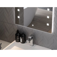 Obdélníkové zrcadlo MEXEN NER 80x60 cm - s LED podsvícením a vyhříváním, 9809-080-060-611-00