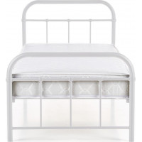 Kovová postel LINDA 200x90 cm - bílá