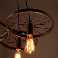 Stropní svítidlo LOFT WHEEL 3 - černé