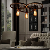 Stropní svítidlo LOFT WHEEL 3 - černé