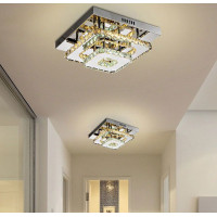 Křišťálová stropní lampa Plafond LED 24W čtvercová APP409-C APP410-C