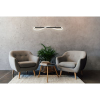 Stropní LED svítidlo CURVE - 60W - černé